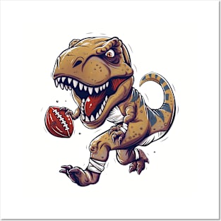 T-Rex Touchdown Football Posters and Art